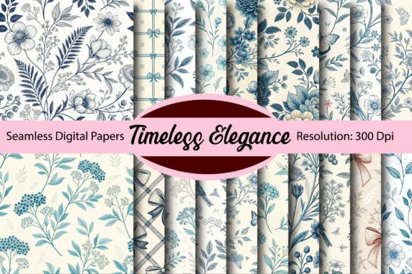 Download Timeless Elegance Seamless Digital Paper - Timeless elegance Collection