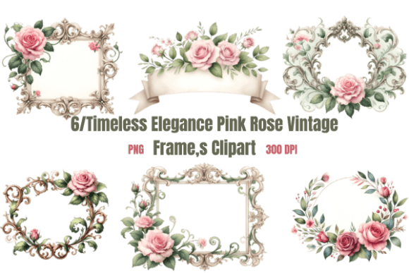 Download Timeless Elegance Pink Rose Vintage Fram - Timeless elegance Collection