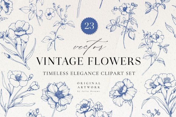 Download Vintage Flowers Timeless Elegance SVG - Timeless elegance Collection
