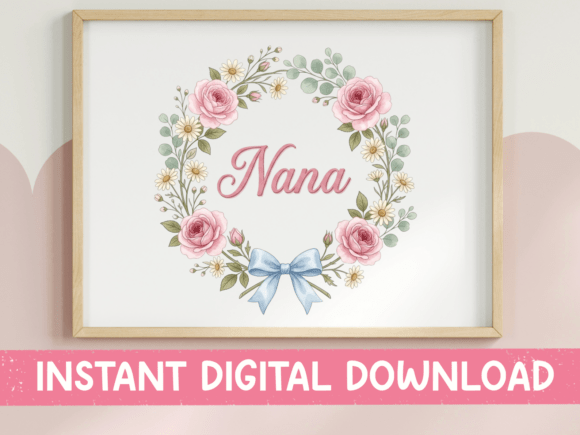 Download Nana Floral Wreath Script Design - Script Collection