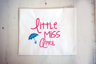 Download Little Miss April Umbrella Applique - April Collection