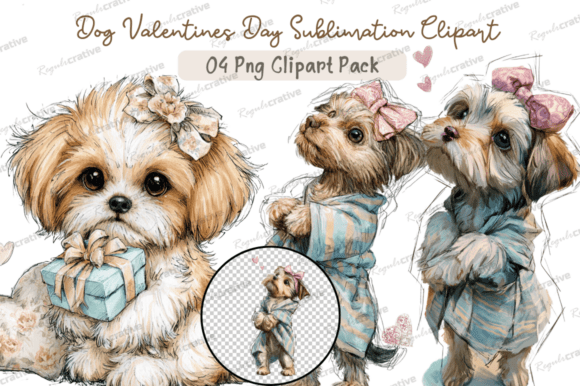Download Dog Valentines Day Clipart,Whimsical Dog - Valentines Collection