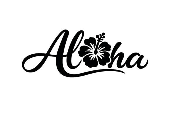 Download Aloha Hibiscus Tropical Script Design - Script Collection