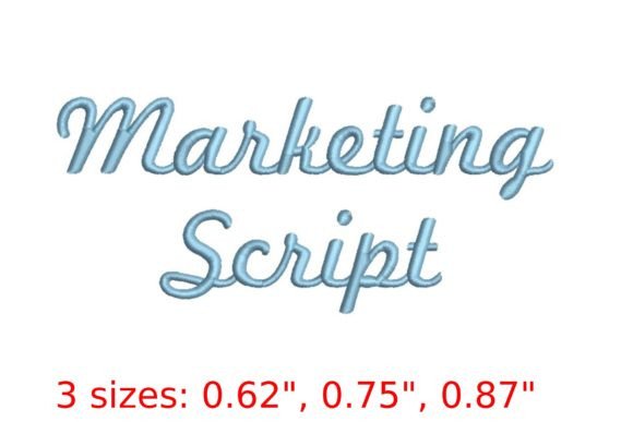 Download Marketing Script Embroidery Font - Script Collection
