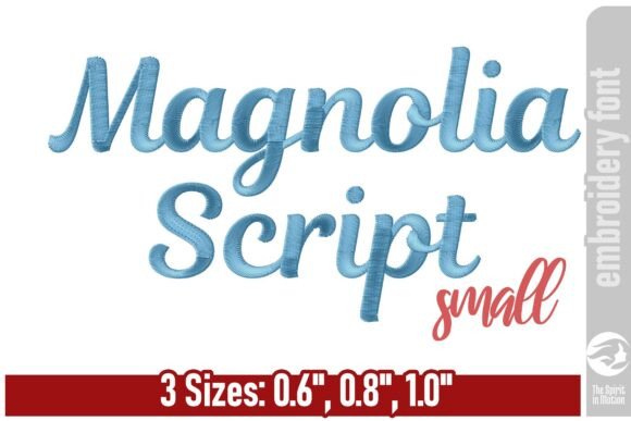 Download Magnolia Script Embroidery Font - Small - Script Collection