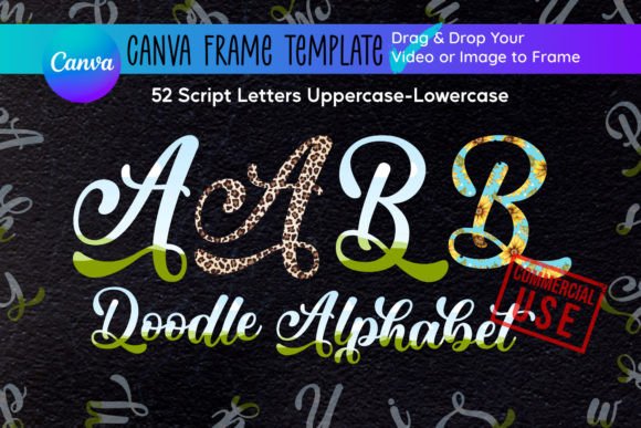 Download Script Letters Doodle Canva Frames - Script Collection