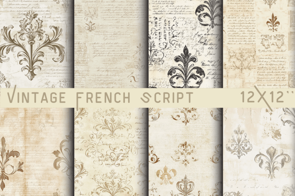 Download Vintage French Script Paper - Script Collection