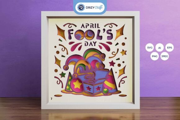Download April Fools Day 3D Layered Paper Cut - April Collection